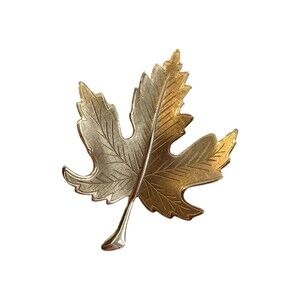 Gold Leaf Brooch Pin